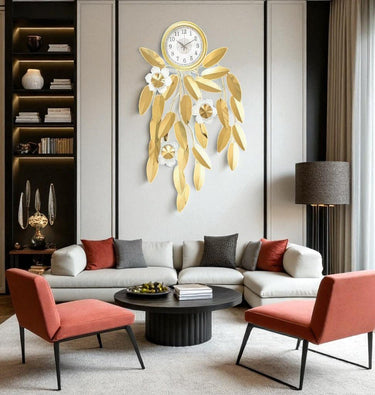 Cascading Bloom Timepiece (42 x 23 Inches)